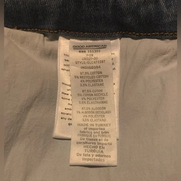 Good American x Calik Denim Always Fits Good Legs Skinny Crop Fits sizes 28W-32W - Picture 11 of 14